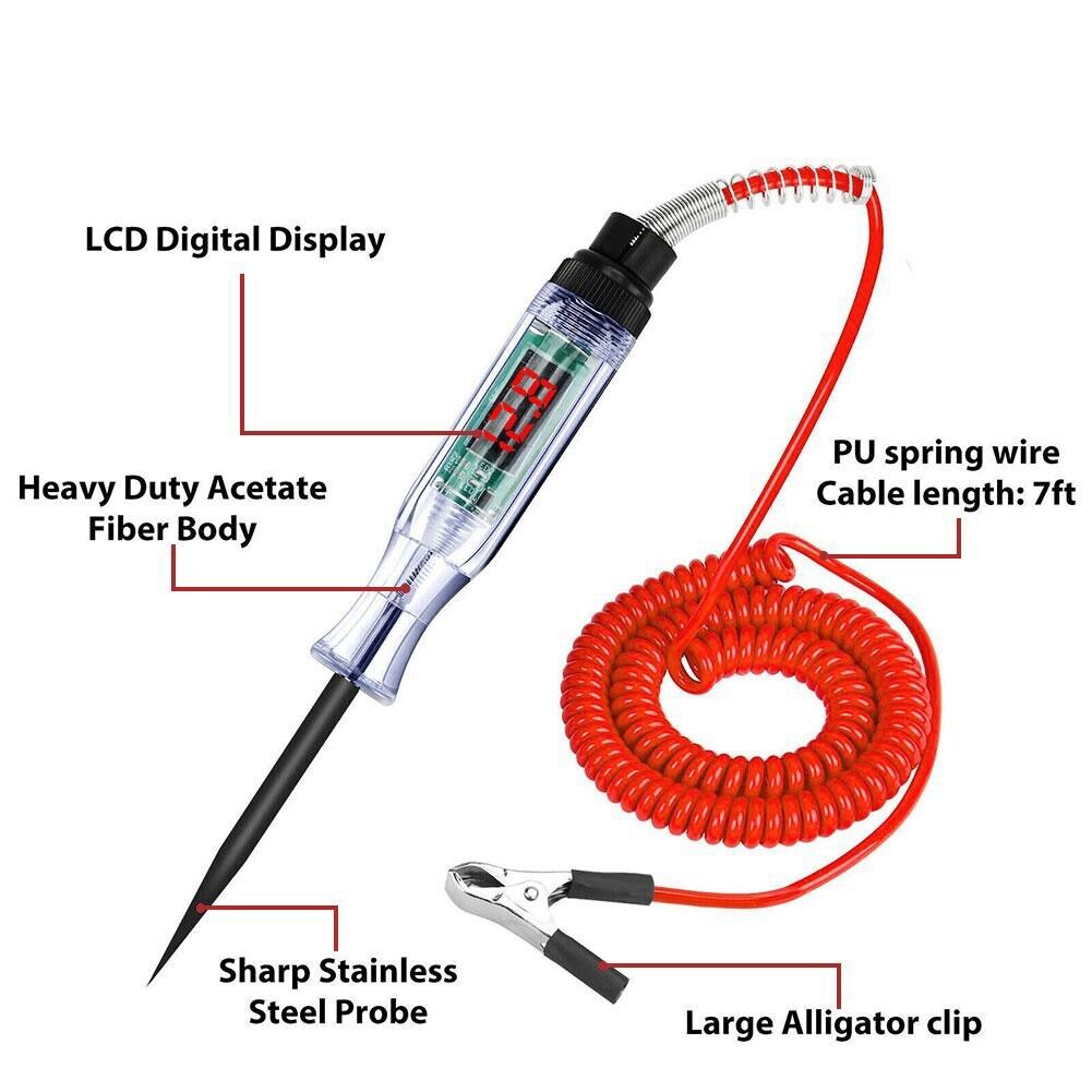 Digital Electric Voltage Circuit Tester Automotive Test Light Car