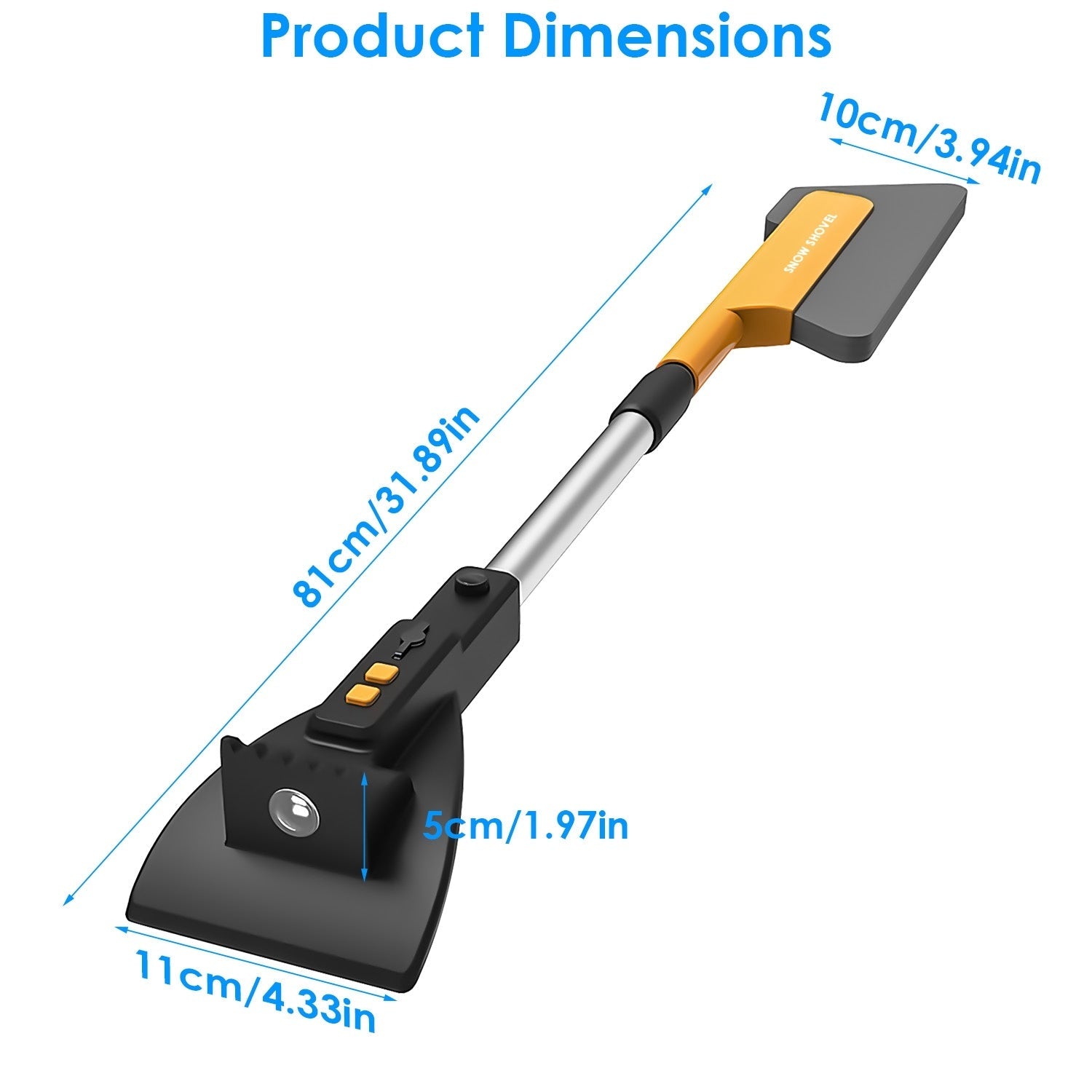 1Pc 3 In 1 Car Snow Removal Shovel With Lights Car Snow Removal Tool